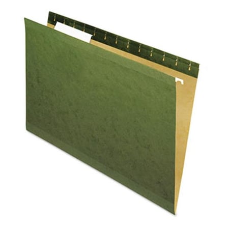 Universal 24213 Reinforced 100% Recycled Hanging Folder- 1/3 Cut- Legal- Standard Green- 25/Bx